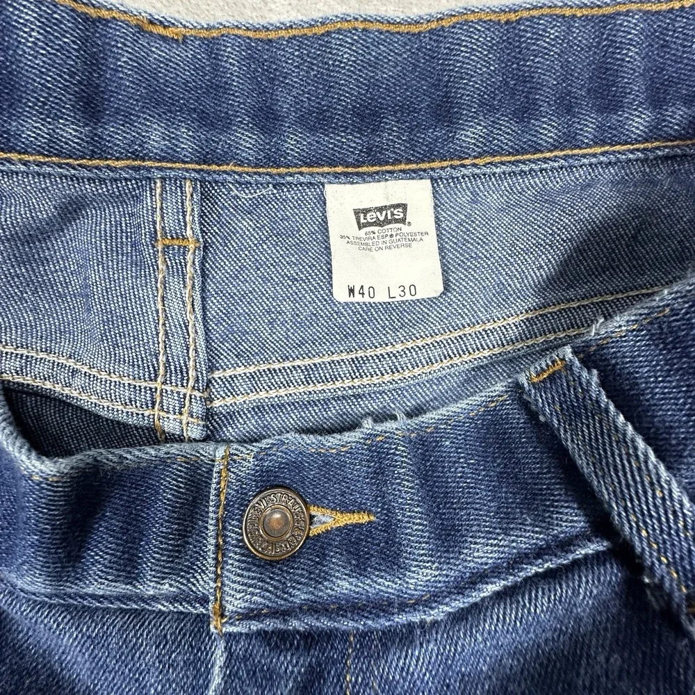 Vintage Levis 541 Orange Tab Jeans Mens 40x32 Straight Leg Blue Denim 90s